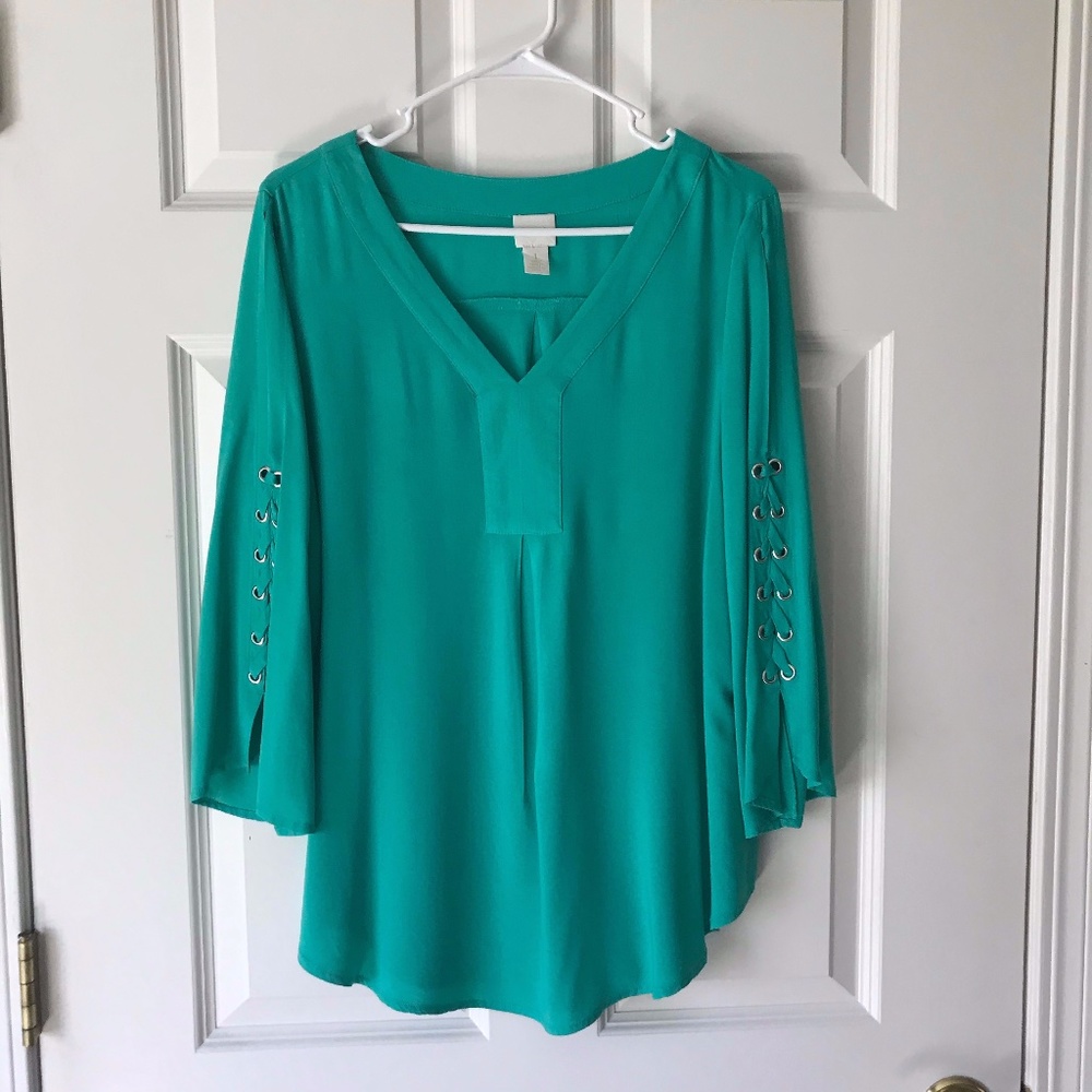 CHICO'S Luxe V-Neck Blouse